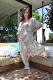 Izi Cheesecloth Button Tee Mocha